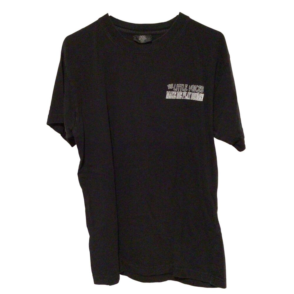 212 Men's Black "The Little Voices Make Me Play Drums!" T-Shirt Size Large